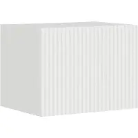 vidaXL TV Vägghylla Glansig Vit 39 x 31 x 29,5 cm Konstruerat trä