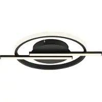 JUST LIGHT LED taklampa Korsa, dimbar, Svart, Vardagsrum / matsal, Metall, Modern, LED-taklampa