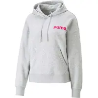 Puma Sweatshirt 'Team' gråmelerad / rosa / vit