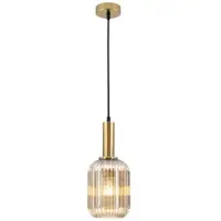 Orion Glas pendellampa Carneval, dimbar, Creme / bärnsten, Vardagsrum / matsal, Glas, Pendellampa