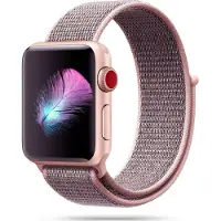 Tech-Protect Nylonarmband till Apple Watch 4 / 5 / 6 / 7 / 8 / 9 / SE (38/40/41 mm) - Rosa