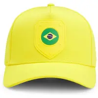 BOSS Logo cap in lustrous twill with country-flag badge