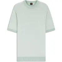 BOSS Strik T-shirt Kantonio Aqua Blå Ljusblå Grön Turkos Storlek