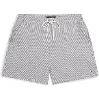 Tommy Hilfiger Underwear Badshorts 'Essential Ithaca' ljusgrå / vit