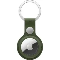 Apple Airtag nyckelring i finväv Moss