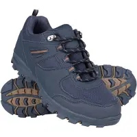 Mountain Warehouse Mens Mcleod Outdoor Wide Gångskor (Marinblått)