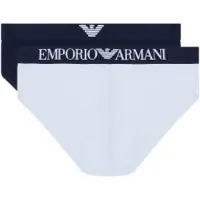 Emporio Armani för män. EM000251_AF18881 Set 2 Sear kalsonger vit, marinblå (XL), Hemkläder, Bomull, Marino
