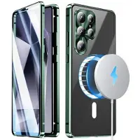 Mtp Products Samsung Galaxy S26 Ultra Magnetiskt skal med skärmskydd i härdat glas - MagSafe-kompatibel - Grön