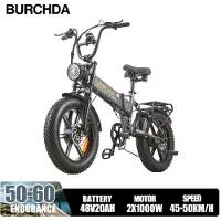 Burchda 27.5Inch Electric Bike 48V17.5AH Large Battery 1500W45KM/H City Mountain Electric Bicycle Double shock Suspension RX10