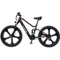 RANDRIDE Electric Bike Fat Tire1000W Motor Electric mountain bike Hydraulic Brake ebike YX90M 26*4.0 svart