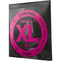 Daddario ECB81 Chromes Flat Wound Bass Long Scale Light 45-100