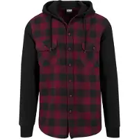 Urban Classics Hooded Ed Flanell Sweat Leeve Skjorta Med Långa ärmar