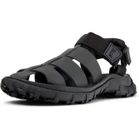 Camper för män. K101090-001 Drift Trail Sandal sandal i svart läder (41), Hud, Karta, Kardborreband, Casual