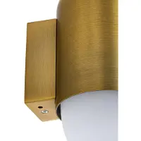 LINDBY Vägglampa utomhus Pilva , dimbar, Brun / mässing, Aluminium / grå / zink, Modern, Utomhusvägglampa