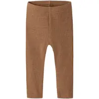 Name it Leggings - Rib - NbnKab - Rostad Coconut/Melange - - 50 - Leggings
