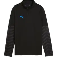 Puma Träningströja IndividualCUP 1/4 Blixtlås - Svart/Blå Barn, storlek 152 cm