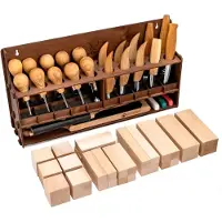 BeaverCraft Tools BeaverCraft S57 Täljkit med 20 knivar och Ställ