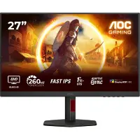 AOC G4 Q27G4ZR, 68,6 cm (27), 2560 x 1440 pixlar, Quad HD, LED, 1 ms, Svart, Röd