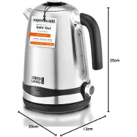 Lebenlang LBE2662 Vattenkokare BPA-fri, med display Rostfritt stål Kapacitet: 1.7 l