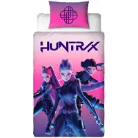Licens Huntrix sängkläder - 100% bomull - Barnsängkläder 140x200 cm - KPop Demon Hunters