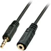 Lindy Premium - Ljudförlängningskabel - mini-phone stereo 3.5 mm hane till mini-phone stereo 3.5 mm hona - 5 m - skärmad - svart - formpressad