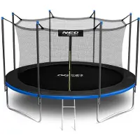 Neo-Sport 13 fot / 404 cm trädgårdstrampolin med inre nät och stegar „“