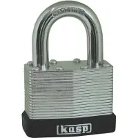 Kasp K13050A1 Hänglås 50 mm Lika låsning Silver Nyckel