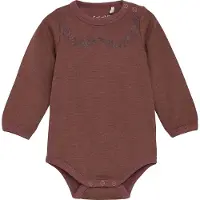 CeLaVi Body l/ä - Ull/Viskos - Brun m. Tryck - - 80 - Body L/Ä