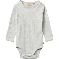 Wheat Body l/ä - Rib - Berti - Melange Grey - - 62 - Body L/Ä