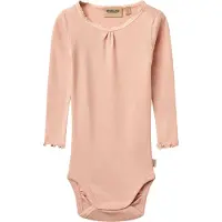 Wheat Body l/ä - Rib - Lotta - Rose Cloud - - 68 - Body L/Ä