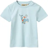 Wheat T-shirt - Wally - Summer Sky - - 1 år (80) - T-shirt