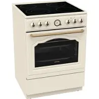 Gorenje GECS6B70CLI, Fristående köksspis, Beige, Rotations-, Rostfritt stål, Övre främre, Keramisk