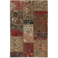 Rezas Vintage Patchwork orientalisk matta 107 x 164 cm