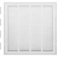 Vevor frånluftsfiltergaller, passar kanalöppning B20 x H20 tum, filter ingår ej, frånluftsventilationsskydd för vägg, pulverlackerat stål frånluftsgaller, avtagbar framsida/dörr för 1 tums filter