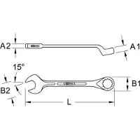 Ks Tools 517.2646 517.2646 Ringskruvnyckel Nyckelvidd (Tum) (för titel) 3 1/8