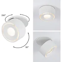 Paulmann Spircle, Utanpåliggande spotlight, 1 lampor, 8 W, 3000 K, 530 LM, Vit