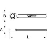 Ks Tools 9641022 964.1022 Ringnyckel Nyckelvidd (Metrisk) (för titel) 22 mm