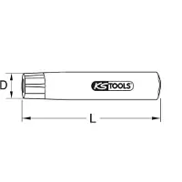 Ks Tools Rundhåljärn, 16 mm 129.2316 (Ø x L) 16 mm x 140 mm