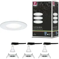 Paulmann 92980 LED-inbyggnadsbelysning Set 3 st LED GU10 19.5 W Matt vit
