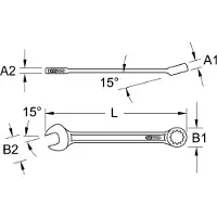 Ks Tools 963.7274 963.7274 Ringskruvnyckel Nyckelvidd (Metrisk) (för titel) 15 mm