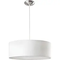 Faro Hänglampa SEVEN, dimbar, Vitt / opal, Vardagsrum / matsal, Textil / tyger / siden, Modern, Pendellampa
