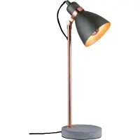 Paulmann Neordic Orm 79624 Skrivbordslampa LED E27 20 W Betonggrå, Koppar