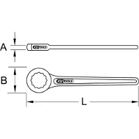 Ks Tools 9637531 963.7531 Ringnyckel Nyckelvidd (Metrisk) (för titel) 18 mm