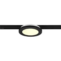 TRIO Lighting Camillus LED-strålkastare för DUOline, svart, Ø 17 cm Camillus, dimbar, Svart, Vardagsrum / matsal, Syntetmaterial, Modern, Skensystem