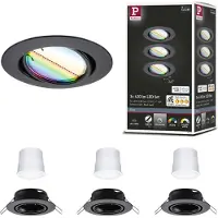 Paulmann 92468 LED-inbyggnadsbelysning Set 3 st LED 14.7 W Svart (matt)