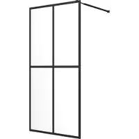vidaXL Duschvägg till duschkabin härdat klart glas 90x195 cm