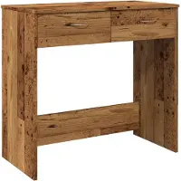 vidaXL Skrivbord åldrat trä 80x40x75 cm konstruerat trä