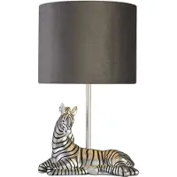 Searchlight Bordslampa Zebra, Svart, Vardagsrum / matsal, Textil / tyger / siden, Modern, Bordslampa