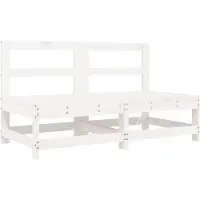 vidaXL Mittensoffor 2 st vit massiv furu