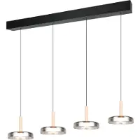 TRIO Lighting Glas pendellampa Celeste, dimbar, Förkromad / silver, Vardagsrum / matsal, Glas, Modern, Pendellampa